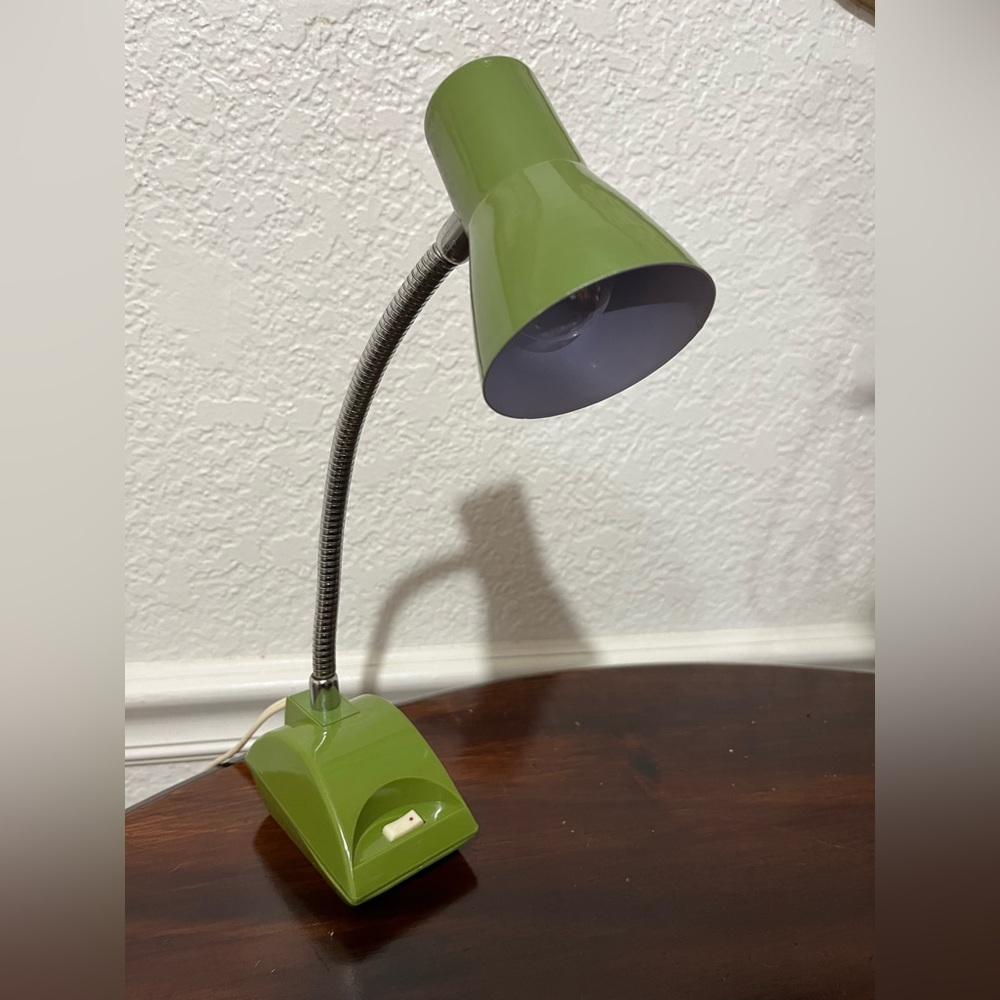 Vintage Retro 1960S IMAR FLEX Goosneck Desk Lamp Avocado Green Flexible - Picture 3 of 11